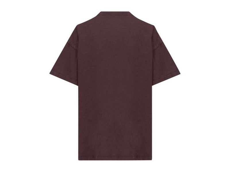 Balenciaga Women's College 1917 Medium Fit T-Shirt Burgundy