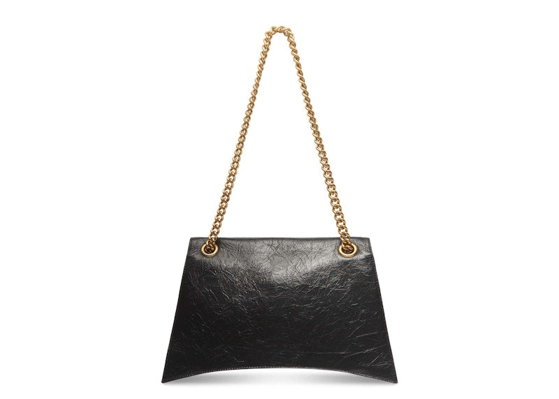 Balenciaga Women's Crush Medium Chain Bag Black
