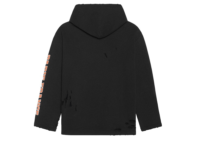 Balenciaga Womens Maison Balenciaga Cropped Hoodie Black/Orange/White