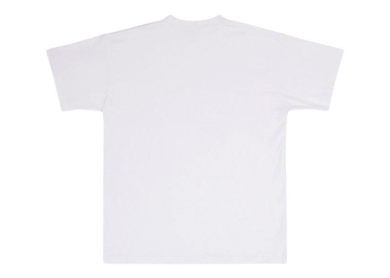 Balenciaga Women's Slime Medium Fit Vintage T-Shirt White/Pink