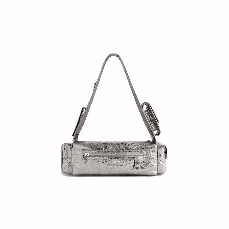 Balenciaga Womens Superbusy XS Sling Bag Silver