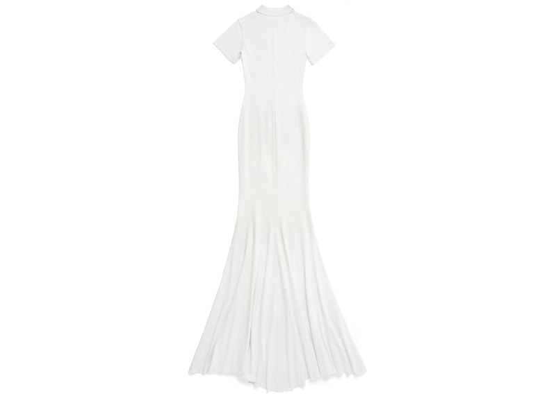 Balenciaga Women's T-Shirt Maxi Dress White