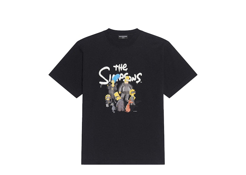 Balenciaga x The Simpsons Womens Small Fit T-Shirt Black