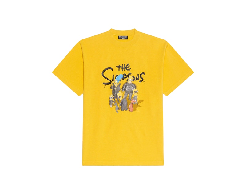 Balenciaga x The Simpsons Womens Small Fit T-Shirt Yellow