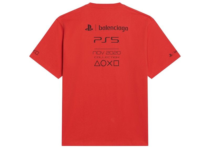 Balenciaga x PlayStation Boxy T-shirt Red