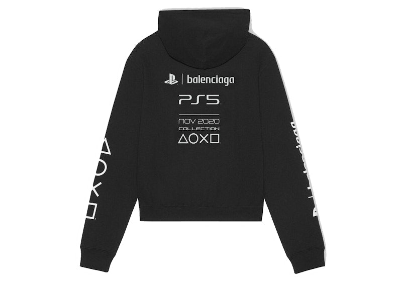 Balenciaga x PlayStation Fitted Hoodie Black
