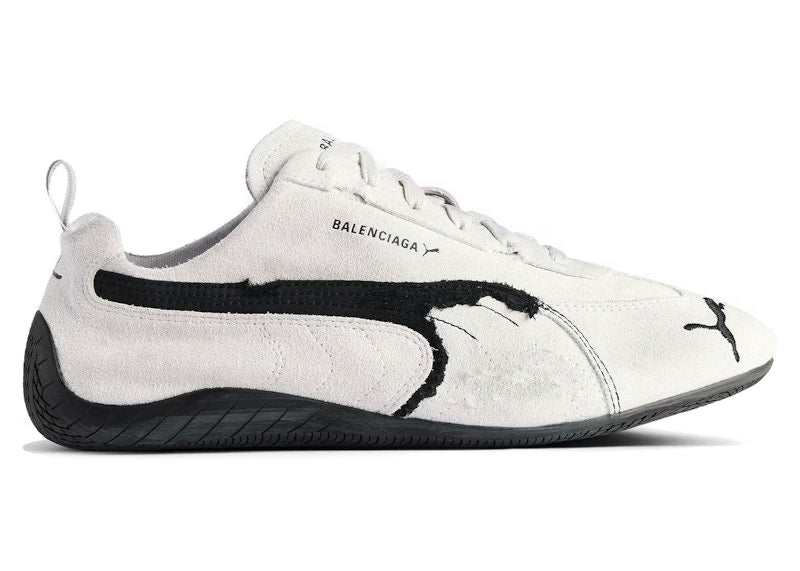 Balenciaga x Puma Speedcat Suede Distressed White Black