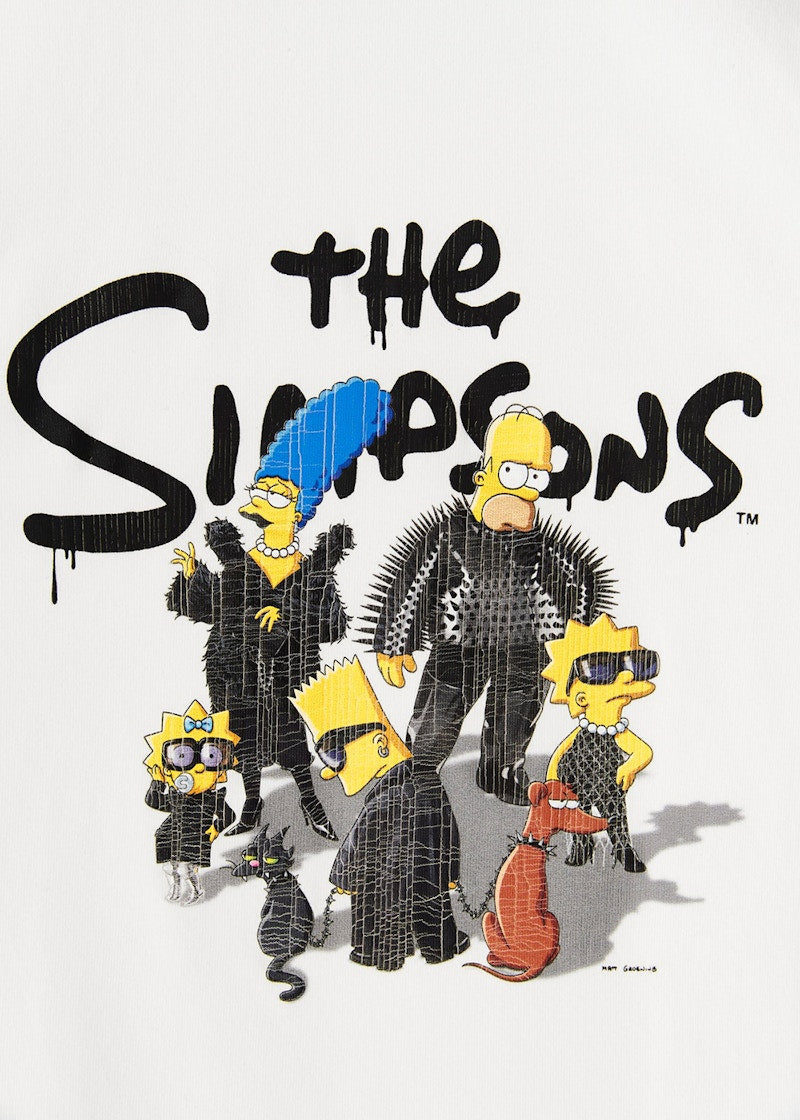 Balenciaga x The Simpsons Womens Small Fit T-Shirt White