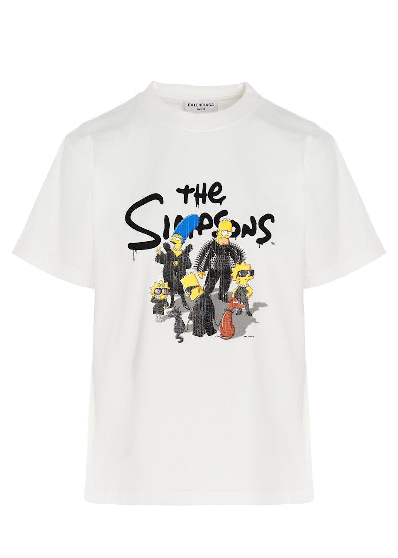 Balenciaga x The Simpsons Womens Small Fit T-Shirt White