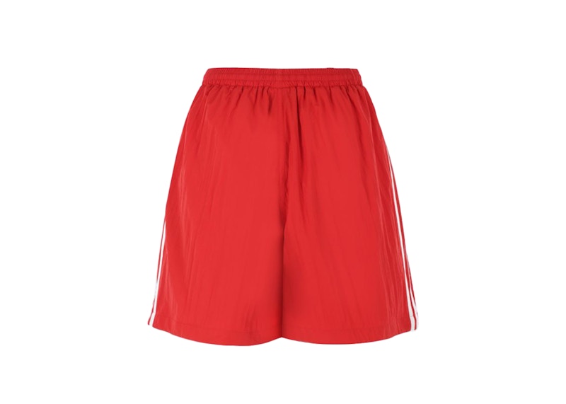Balenciaga x adidas Crepe Technical Fabric Shorts Red