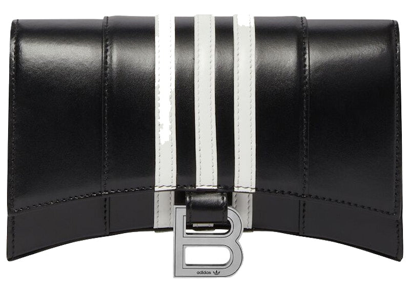 Balenciaga x adidas Hourglass Wallet With Chain Black