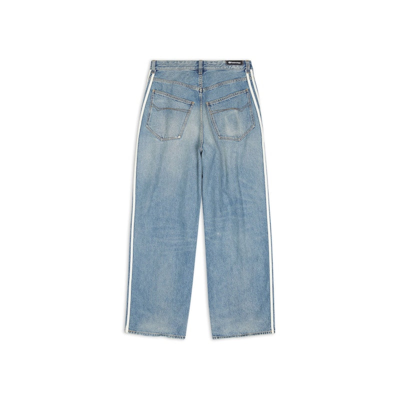 Balenciaga x adidas Large Denim Baggy Pants Blue