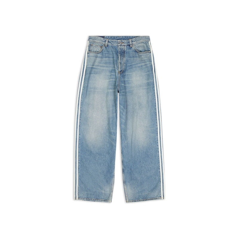 Balenciaga x adidas Large Denim Baggy Pants Blue