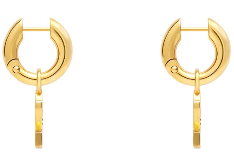 Balenciaga x adidas Trefoil Earrings Gold