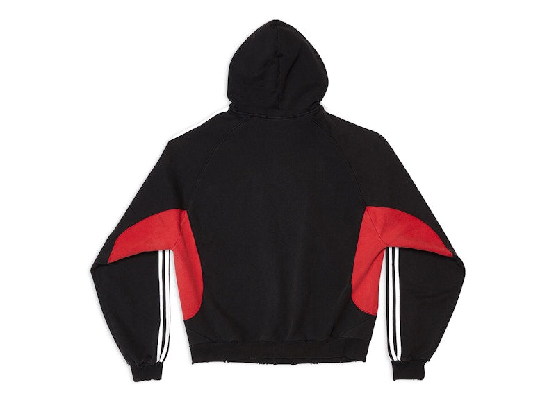 Balenciaga x adidas Women's Small Fit Hoodie Black Red