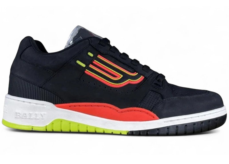 Bally Kuba Sneaker Black Orange Neon Yellow