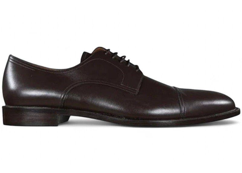 Bally Salfor Leather Derby Shoe Chocolate Brown