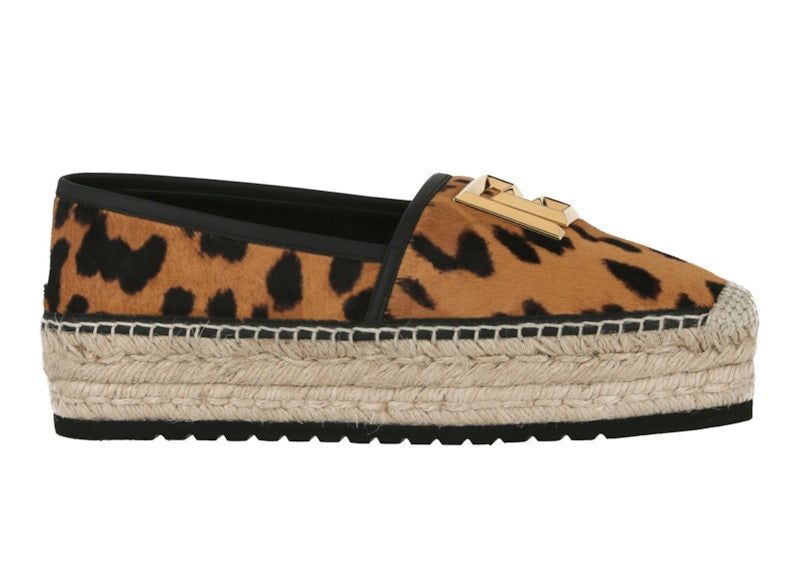 Balmain Alex Leopard Espadrilles Borwn Leopard (Women's)
