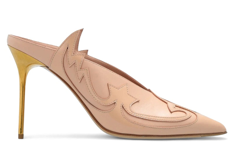 Balmain Ruby Western Heeled Mules Nude (Women's)