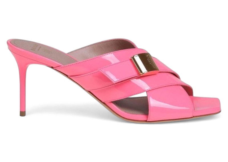Balmain Ruby Western Heeled Mules Pink (Women's)