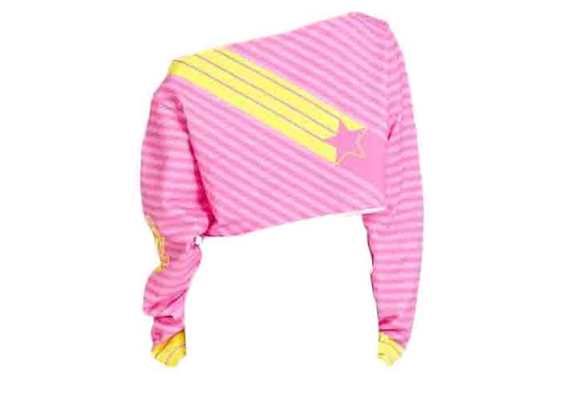 Balmain x Barbie - Cotton Off-The-Shoulder Crop Top Pink