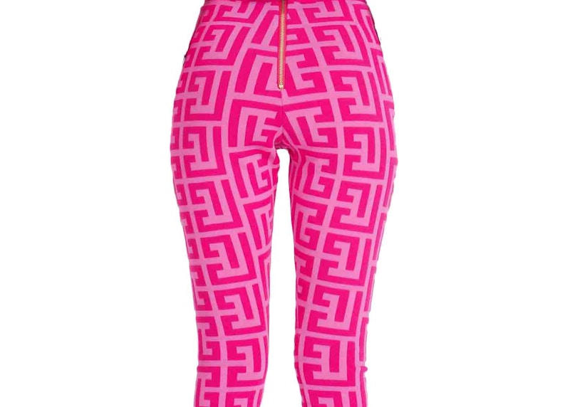 Balmain x Barbie - Knit Leggings with Light Pink Balmain Monogram