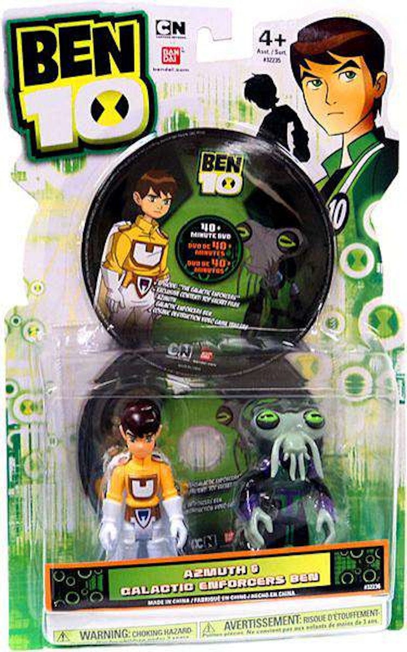 Bandai America Ben 10 DVD Series Azmuth & Galactic Enforcer Ben Action Figure 2-Pack