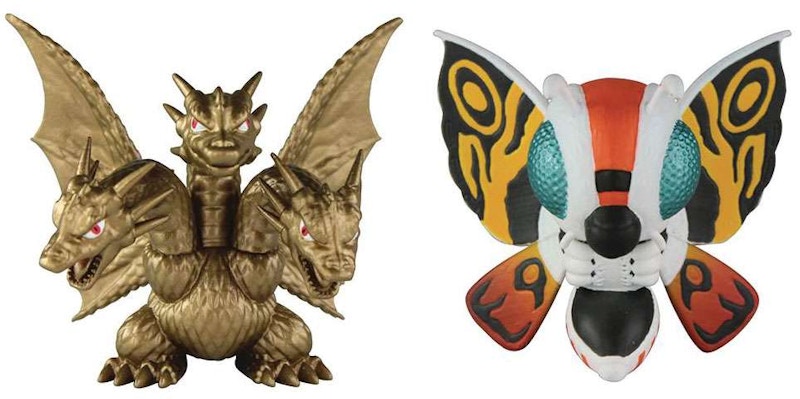 Bandai Godzilla Chibi King Ghidorah & Mothra Mini Figure 2-Pack