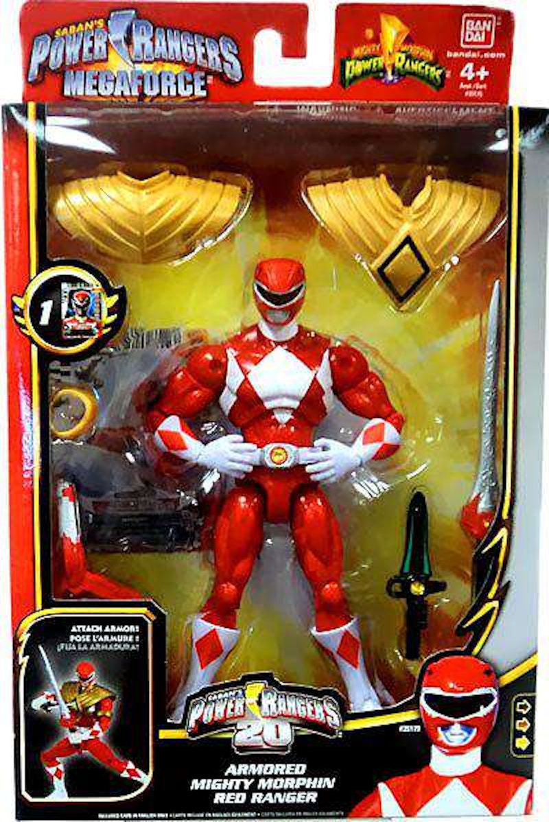 Bandai America Power Rangers Deluxe Armored Mighty Morphin Red Ranger Action Figure