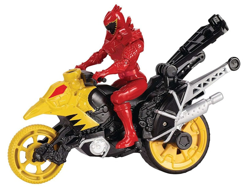 Bandai America Power Rangers Dino Charge Dino Stunt Bike & T-Rex Super Charge Red Ranger Action Figure Set