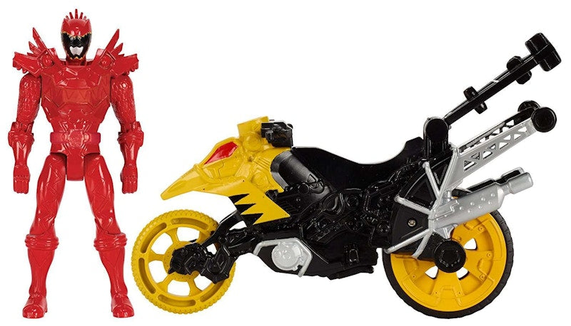 Bandai America Power Rangers Dino Charge Dino Stunt Bike & T-Rex Super Charge Red Ranger Action Figure Set