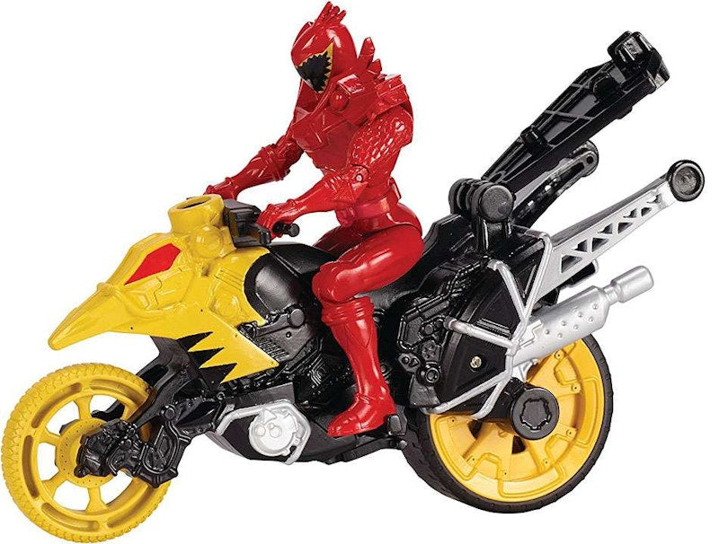 Bandai America Power Rangers Dino Charge Dino Stunt Bike & T-Rex Super Charge Red Ranger Action Figure Set