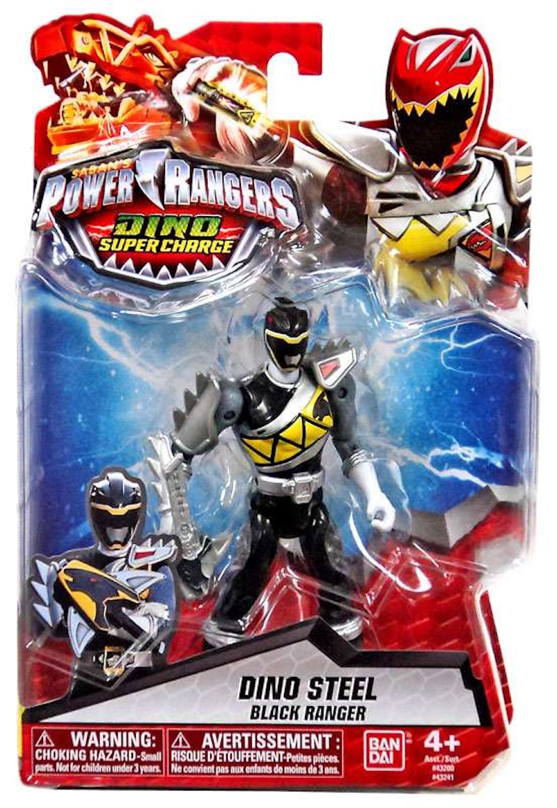 Bandai America Power Rangers Dino Super Charge Dino Steel Black Ranger Action Figure