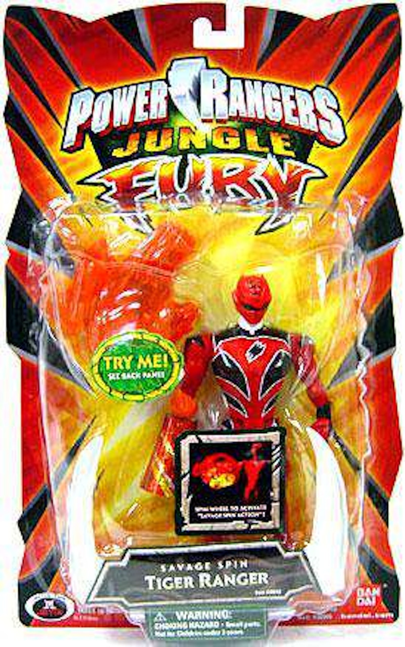 Bandai America Power Rangers Jungle Fury Savage Spin Tiger Ranger Action Figure