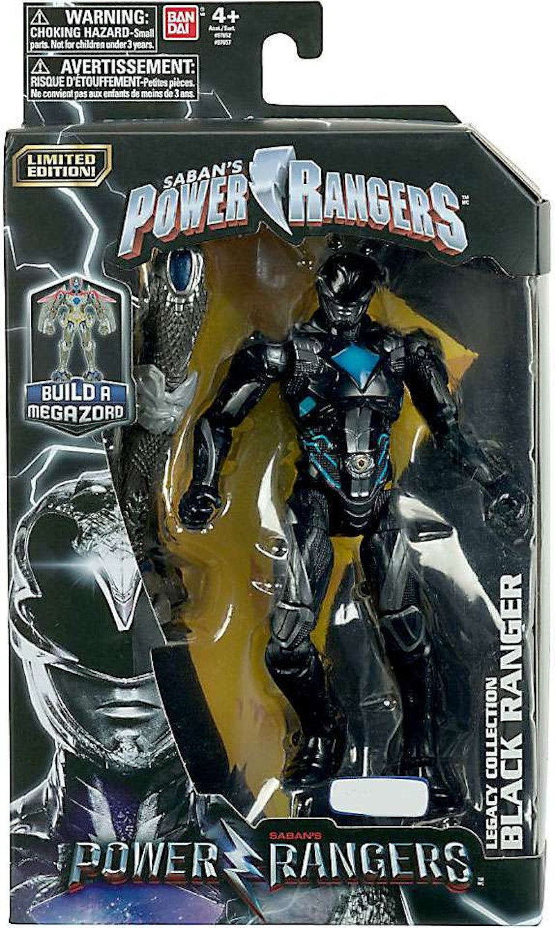 Bandai Power Rangers Legacy Build A Megazord Black Ranger Movie Toys 'R Us Exclusive Action Figure