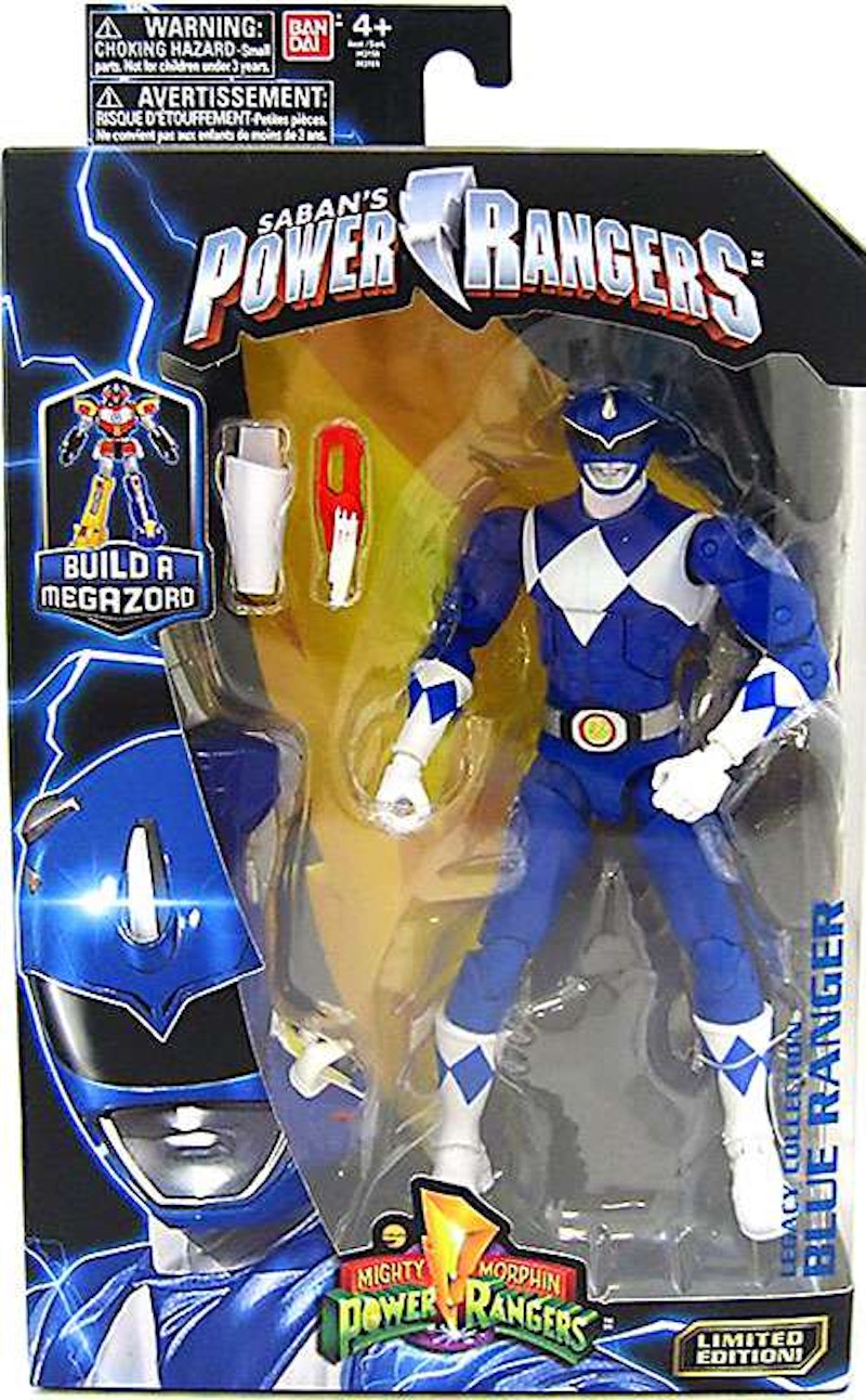 Bandai America Power Rangers Legacy Build A Megazord Blue Ranger MMPR Action Figure