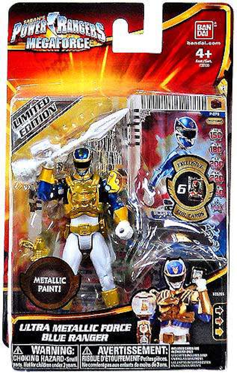 Bandai Power Rangers Megaforce Ultra Metallic Force Blue Ranger Action Figure