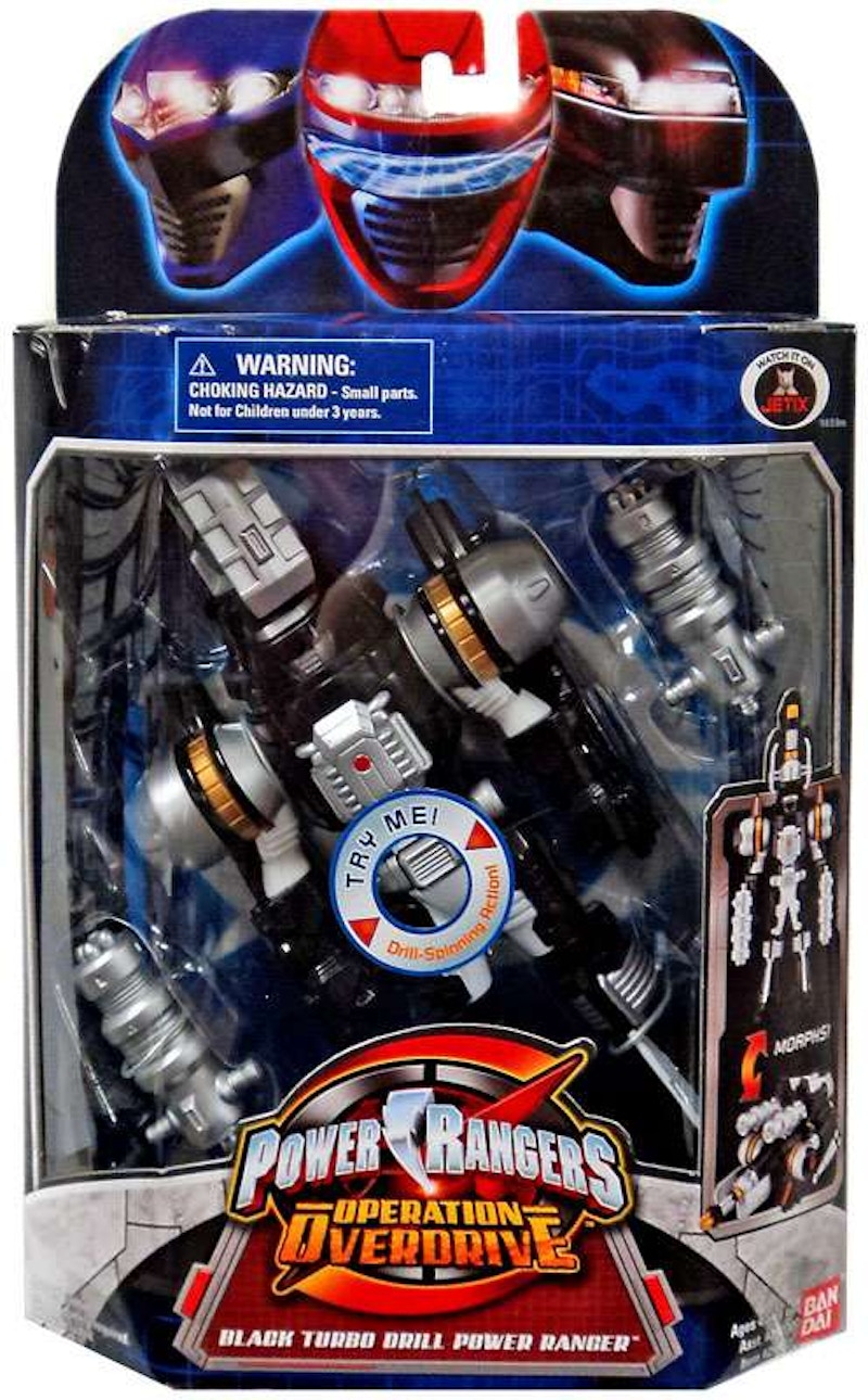 Bandai America Power Rangers Operation Overdrive Black Turbo Drill Power Ranger Action Figure