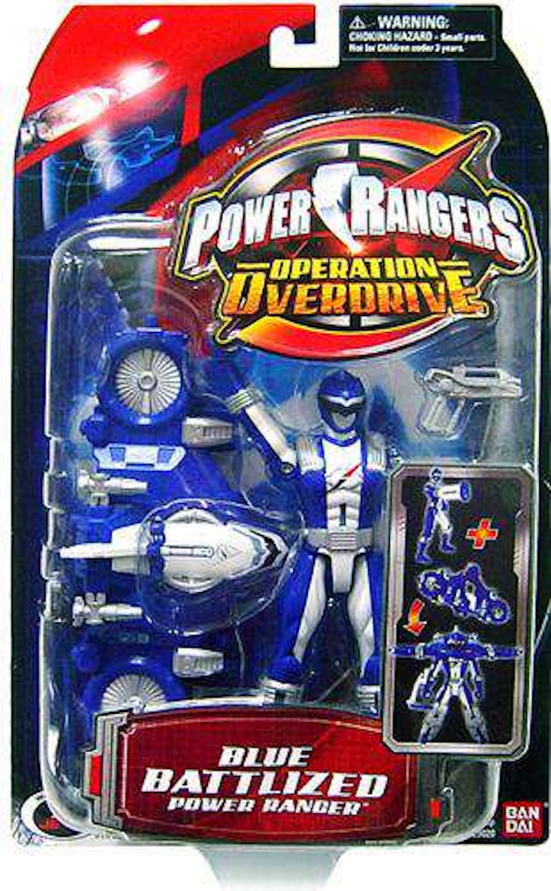 Bandai America Power Rangers Operation Overdrive Blue Battlized Power Ranger Action Figure