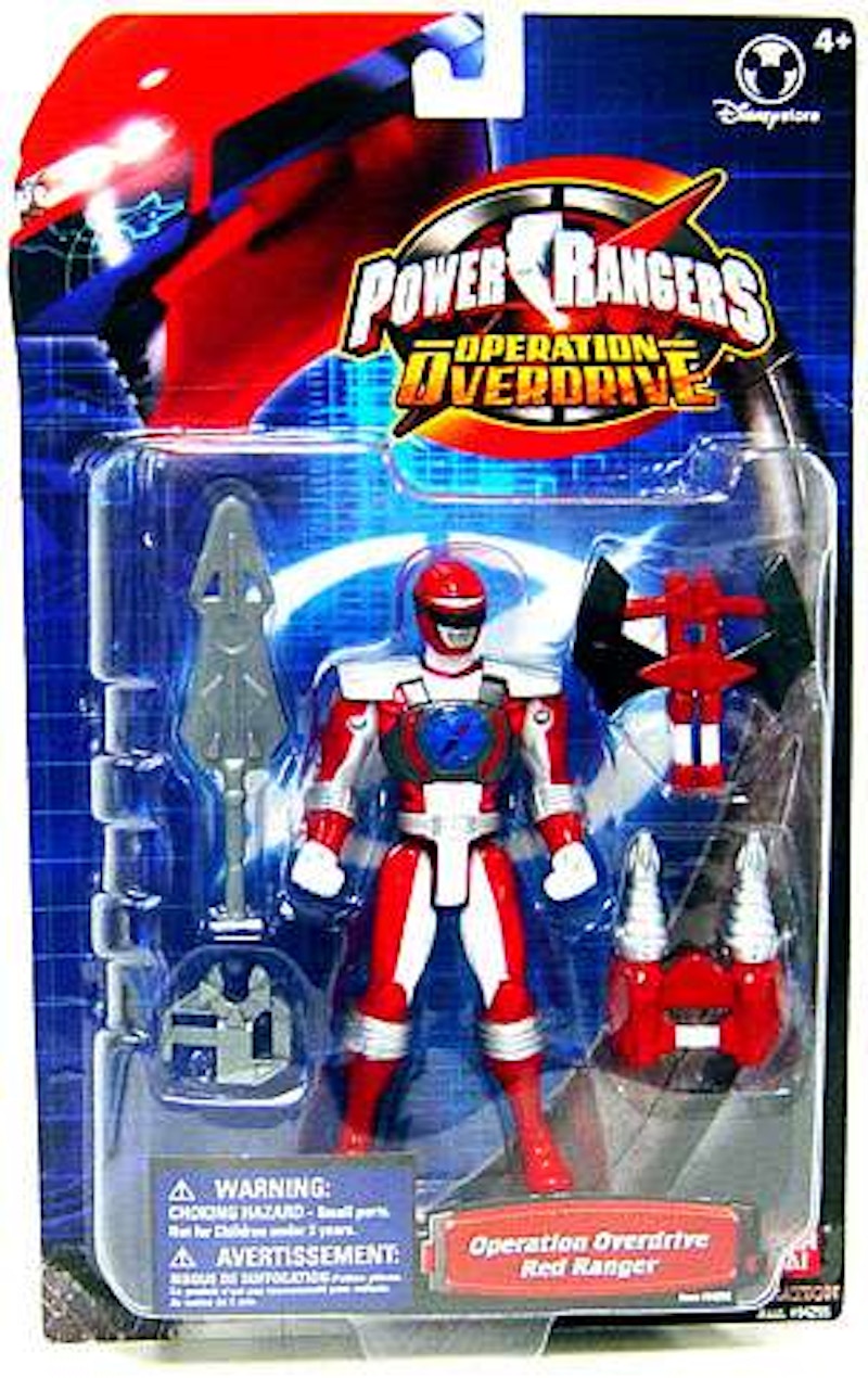 Bandai America Power Rangers Operation Overdrive Red Ranger Metallic Disney Store Exclusive Action Figure