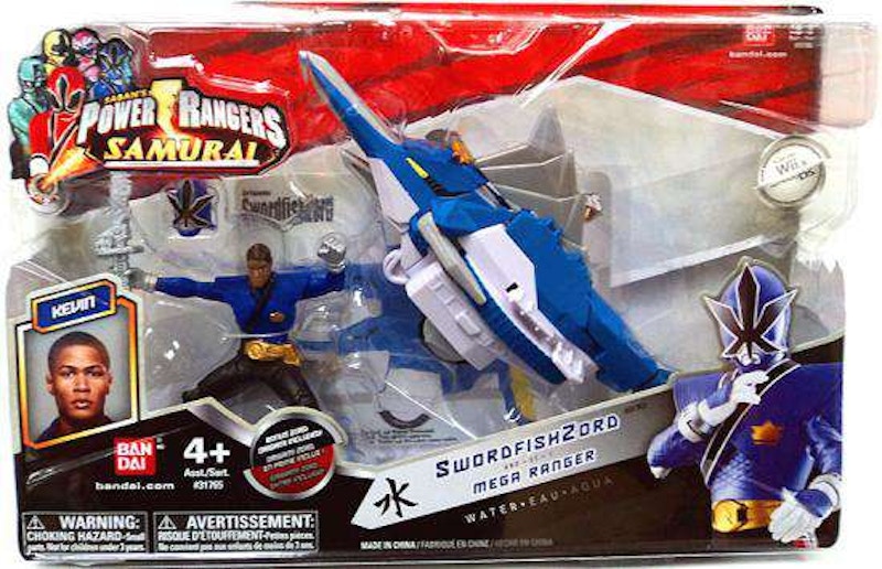 Bandai America Power Rangers Samurai SwordfishZord & Mega Blue Ranger Kevin Water Action Figure