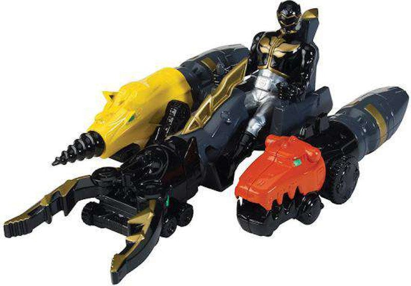 Bandai Power Rangers Zord Builder Land Brothers Zord and Black Ranger Action Figure Set
