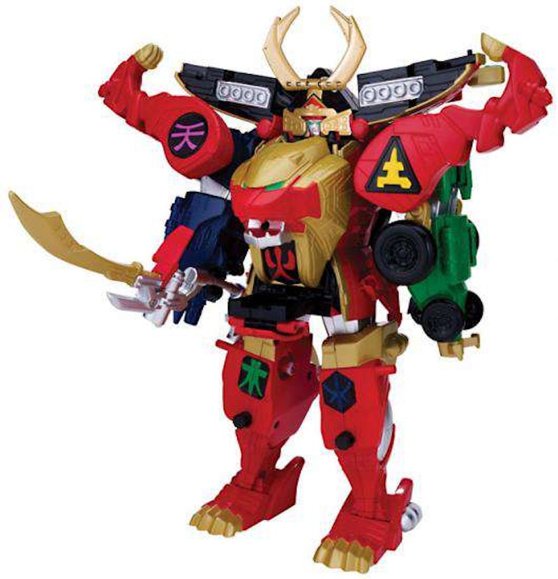 Bandai Power Rangers Zord Builder Wild Force Red Lion Action Figure Set