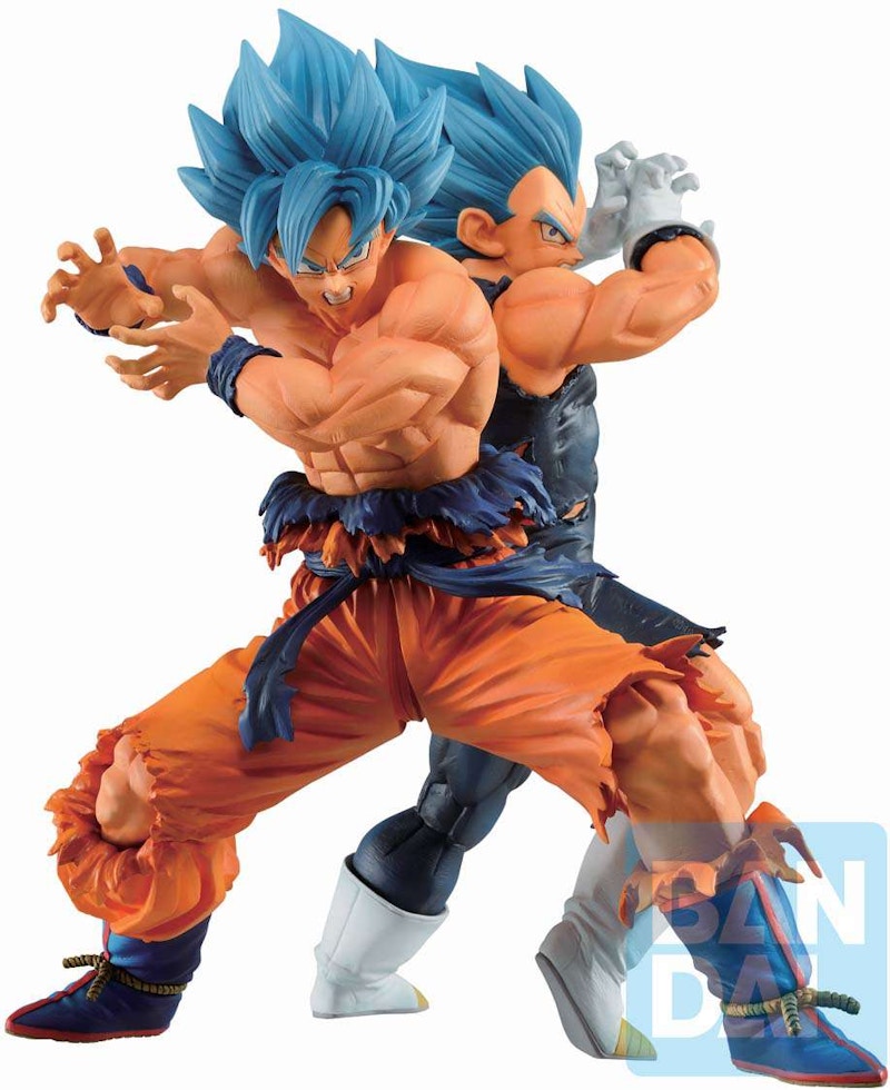 Bandai Japan Dragon Ball Ichiban Son Goku & Vegeta SSGSS Vs Omnibus Super Collectible PVC Figure