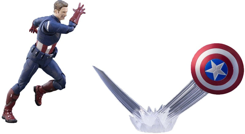 Bandai Japan Marvel S.H. Figuarts Captain America Cap Vs Cap Edition Action Figure