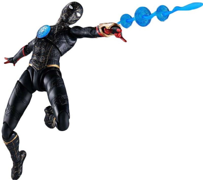 Bandai Japan Marvel S.H. Figuarts Spider-Man Black & Gold Suit Special Set Action Figure