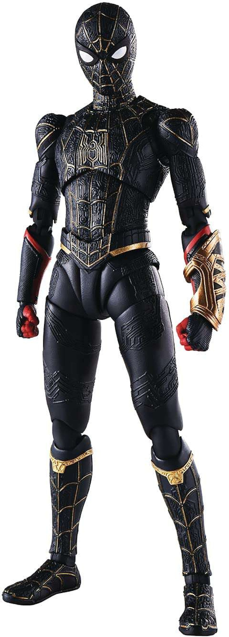 Bandai Japan Marvel S.H. Figuarts Spider-Man Black & Gold Suit Special Set Action Figure