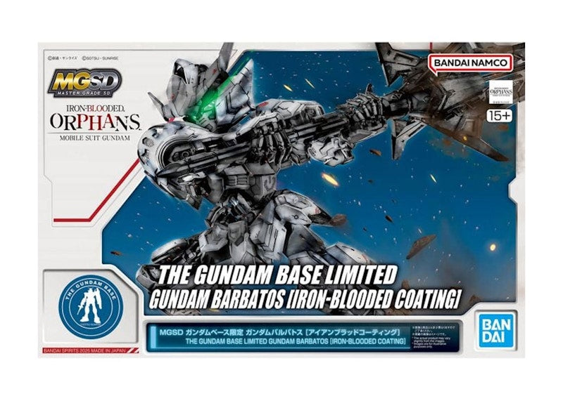 Bandai Namco Gundam 1/100 MGSD Gundam Barbatos Iron-Blooded Coatinng (Base Limited Edition) Model Kit Figure (2025)
