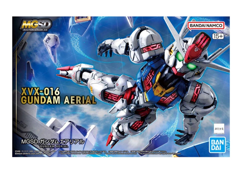 Bandai Namco Gundam 1/100 MGSD XVX-016 Gundam Aerial Model Kit Figure (2025)