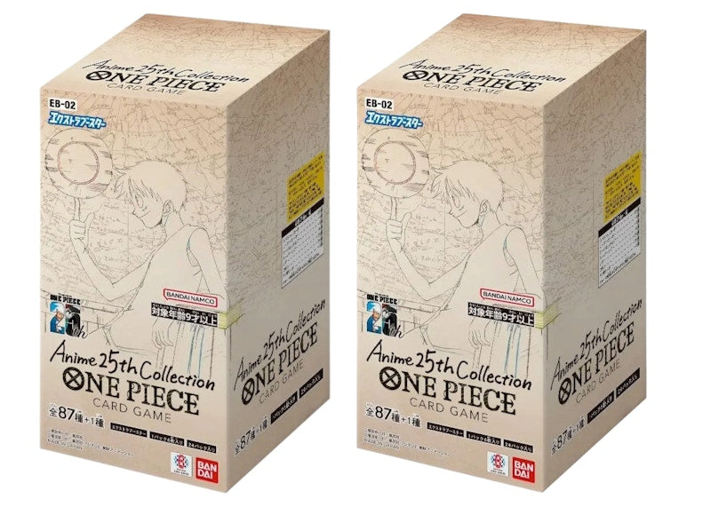 Bandai One Piece Anime 25th Collection (EB-02) Extra Booster Box 2x Lot